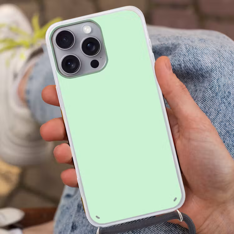 Pale - Mint - Groen Hoesje iPhone 16 Pro Max met koord klein 804 -sfeer3