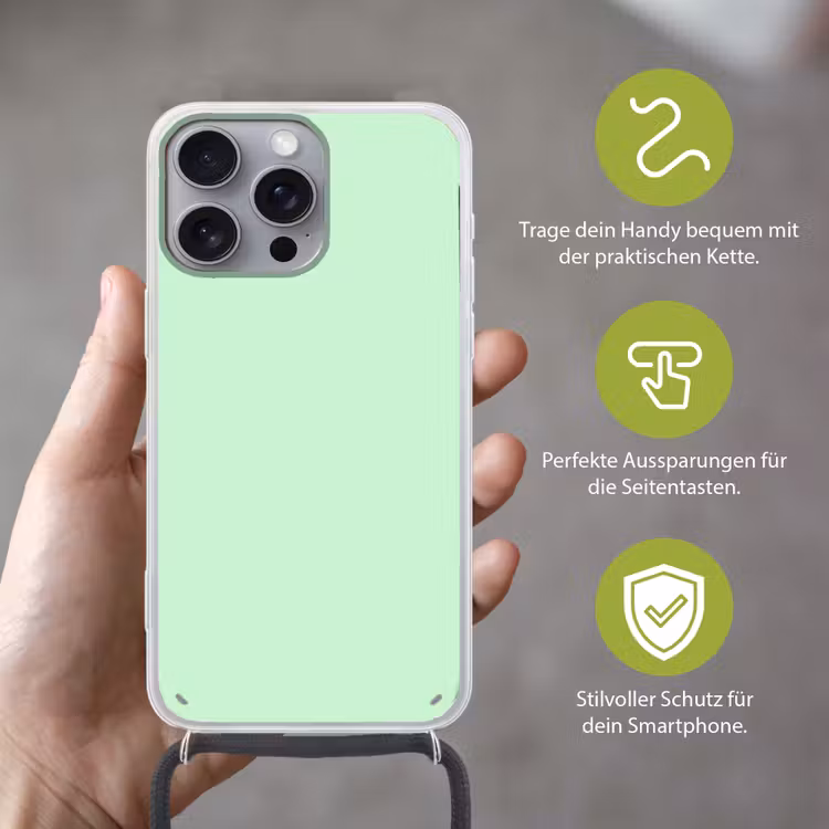Pale - Mint - Groen Hoesje iPhone 16 Pro Max met koord klein 804 -sfeer2_DE