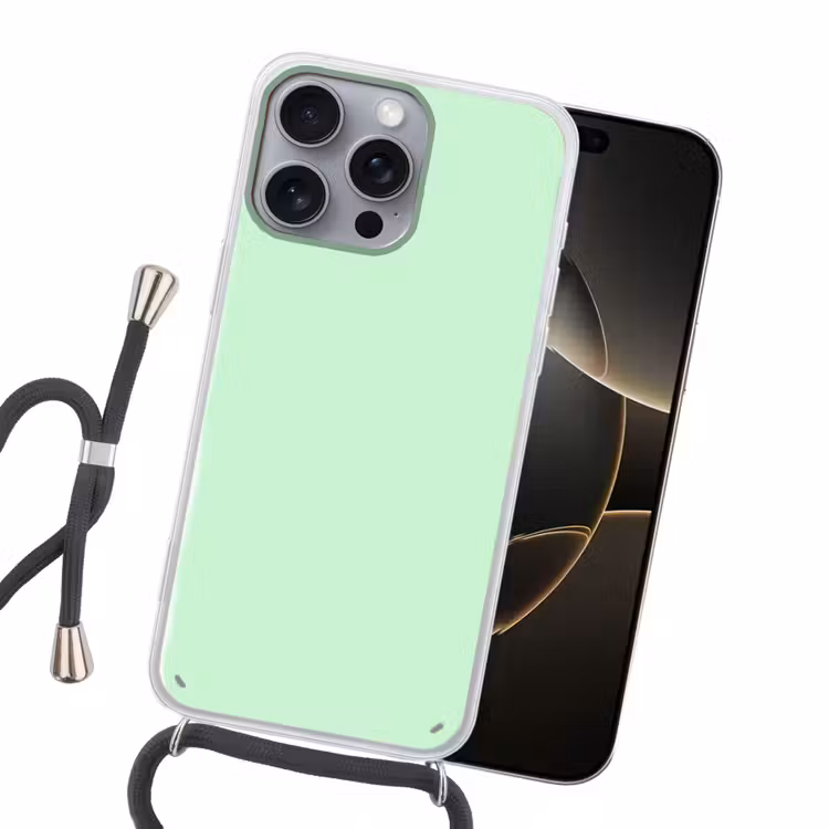 Pale - Mint - Groen Hoesje iPhone 16 Pro Max met koord klein 804 -sfeer1