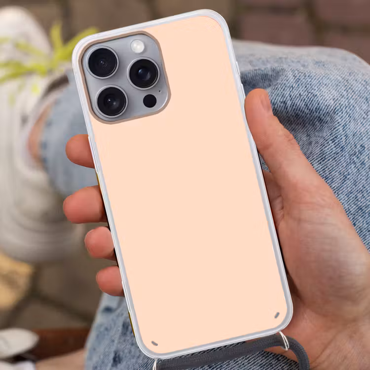 Pale - Peach - Nude Hoesje iPhone 16 Pro Max met koord klein 804 -sfeer3