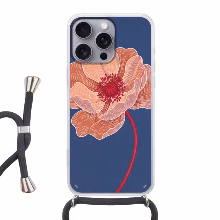 Handyhülle mit Band - Blumen – Modern – Abstrakt - Bloemen - Modern - Abstract Hoesje iPhone 16 Pro Max met koord klein