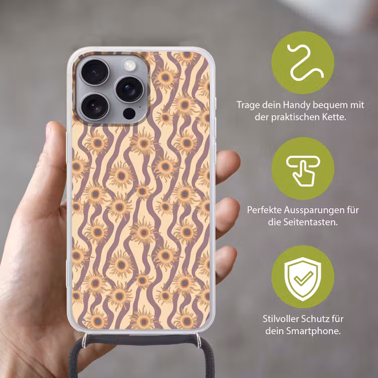 Bohemian - Vibe - Lavendelpaars Hoesje iPhone 16 Pro Max met koord klein 804 -sfeer2_DE