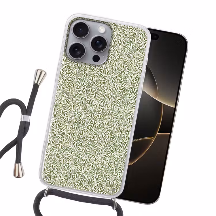 Botanisch - Takken - Groen Hoesje iPhone 16 Pro Max met koord klein 804 -sfeer1