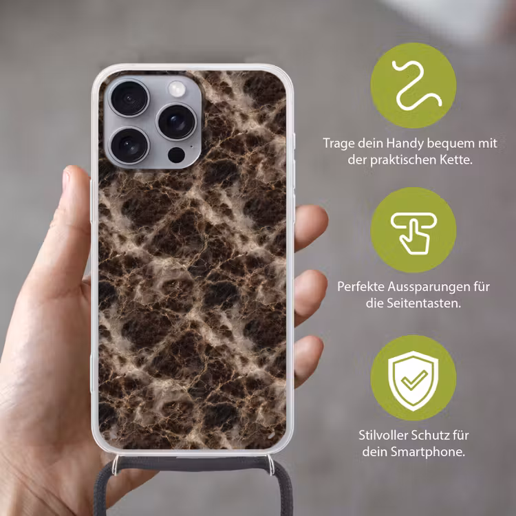 Bruin - Goud - Marmer Hoesje iPhone 16 Pro Max met koord klein 804 -sfeer2_DE