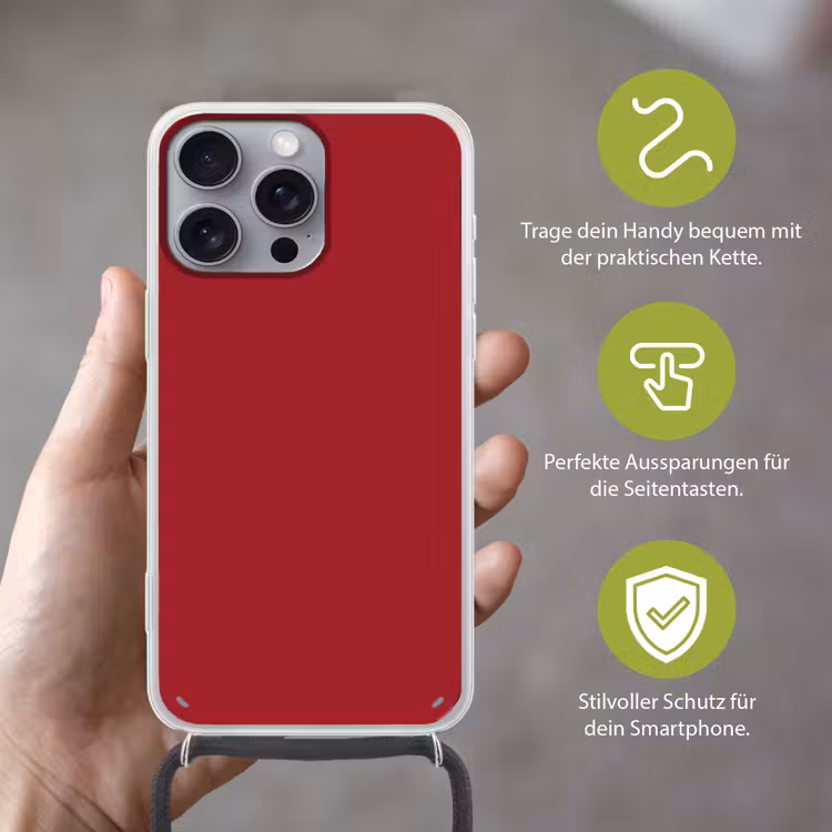 Burgundy - Wine - Rood Hoesje iPhone 16 Pro Max met koord klein 804 -sfeer2_DE