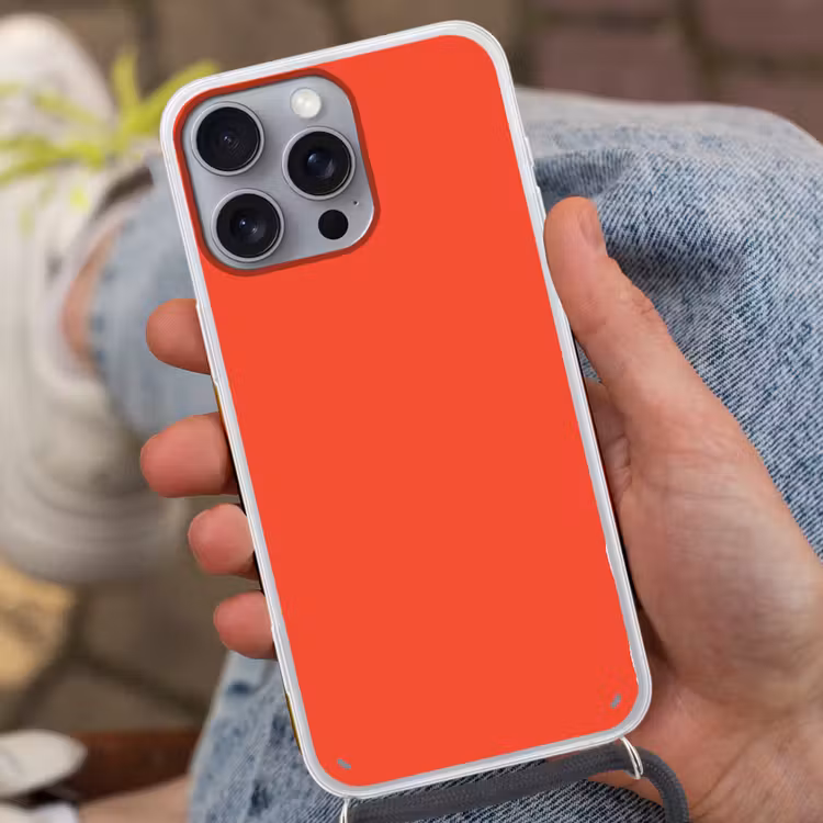 Burnt - Coral - Oranje Hoesje iPhone 16 Pro Max met koord klein 804 -sfeer3