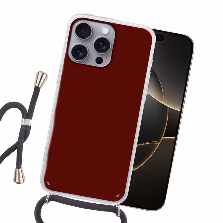 Burnt - Mahogany - Rood Hoesje iPhone 16 Pro Max met koord klein 804 -sfeer1