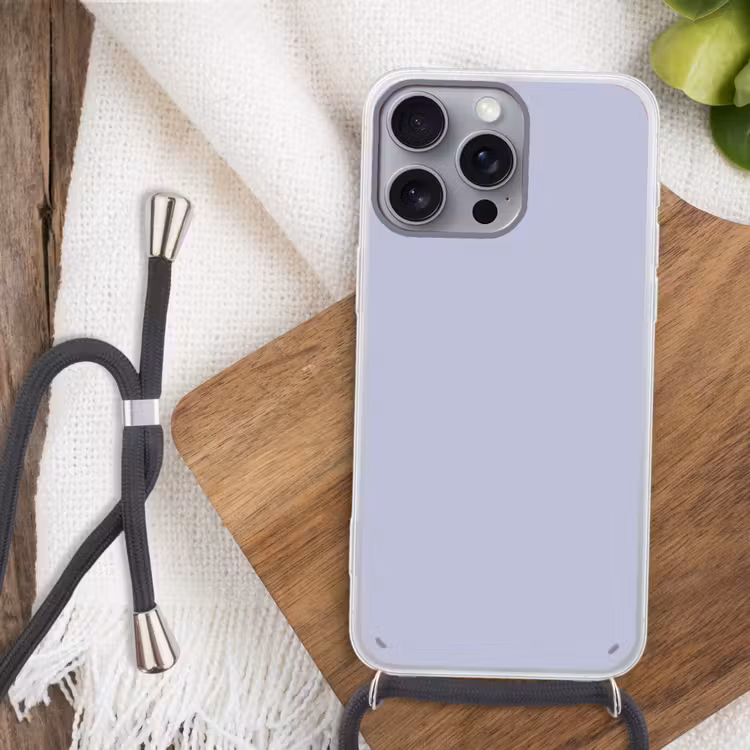 Chalky - Lavender - Paars Hoesje iPhone 16 Pro Max met koord klein 804 -sfeer4