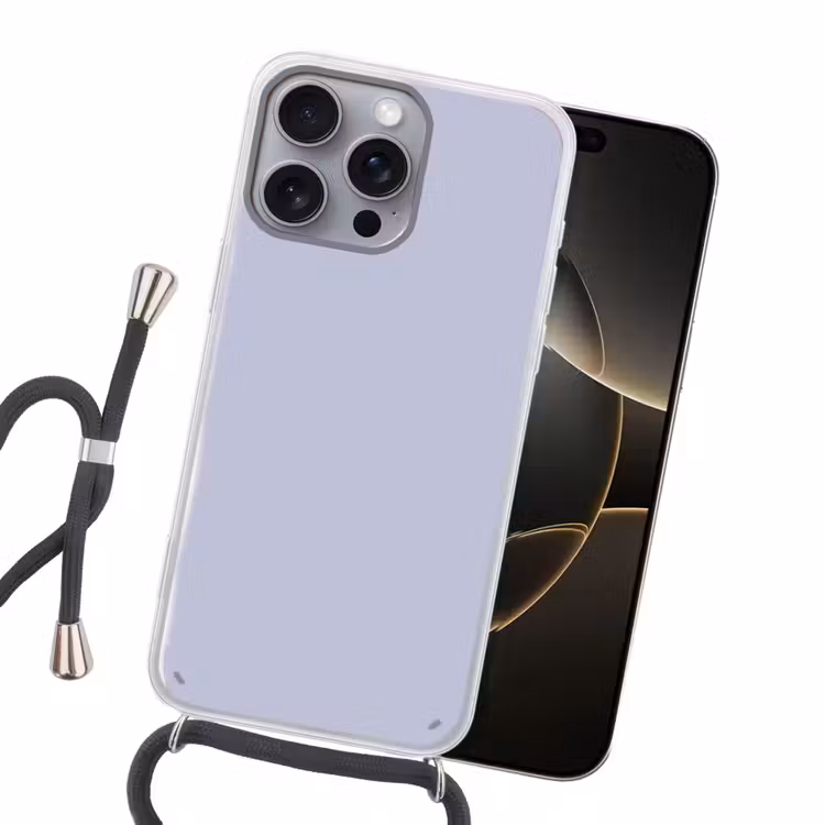 Chalky - Lavender - Paars Hoesje iPhone 16 Pro Max met koord klein 804 -sfeer1