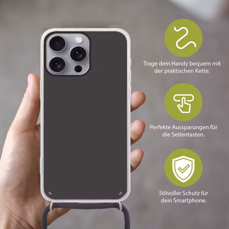 Charcoal - Grijs- Grey Hoesje iPhone 16 Pro Max met koord klein 804 -sfeer2_DE