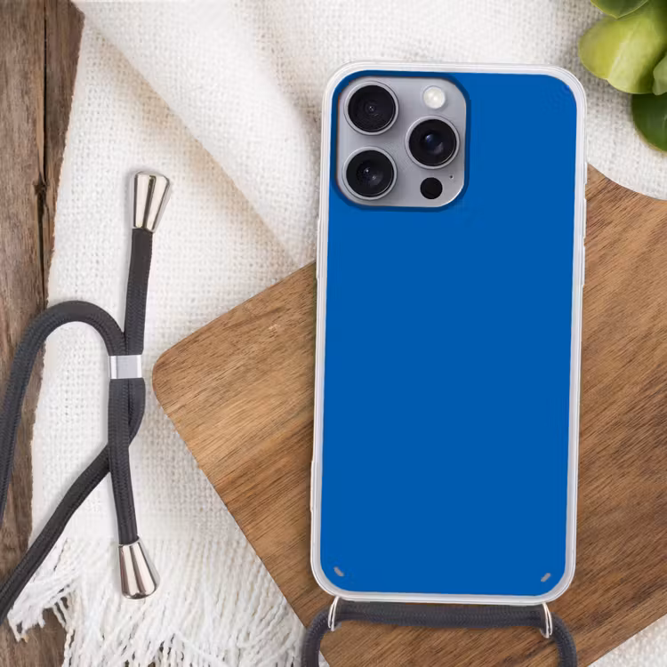 Classic - Azure - Blauw Hoesje iPhone 16 Pro Max met koord klein 804 -sfeer4