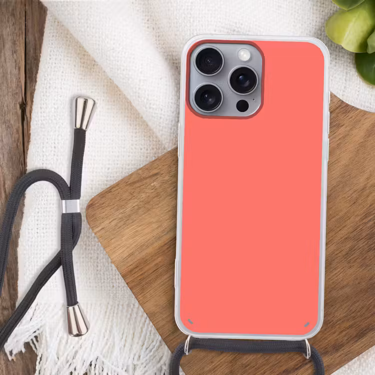 Coral - Punch - Koraal Hoesje iPhone 16 Pro Max met koord klein 804 -sfeer4
