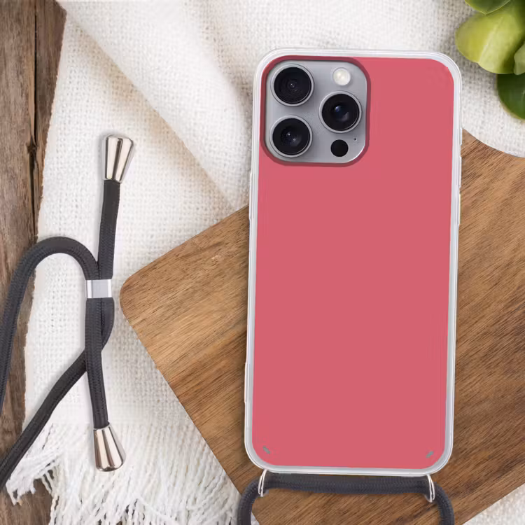 Crimson - Rose - Roze Hoesje iPhone 16 Pro Max met koord klein 804 -sfeer4