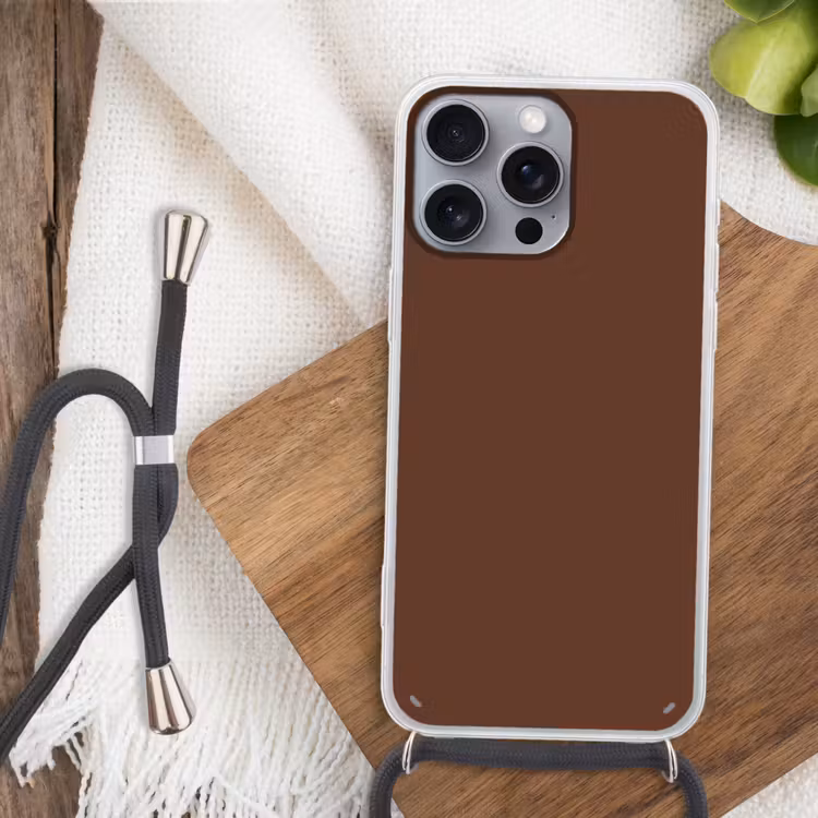 Deep - Clay - Brown - Bruin Hoesje iPhone 16 Pro Max met koord klein 804 -sfeer4