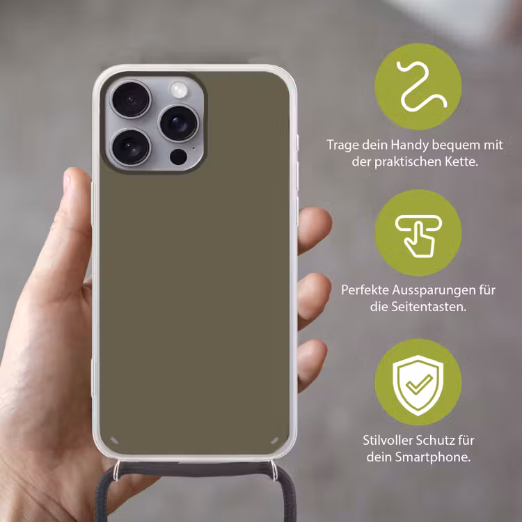 Deep - Khaki - Groen Hoesje iPhone 16 Pro Max met koord klein 804 -sfeer2_DE