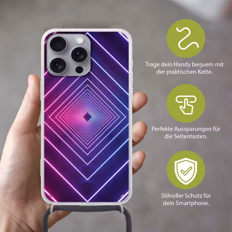 Driedimensionaal - Tunnel - Ruimte Hoesje iPhone 16 Pro Max met koord klein -sfeer2_DE