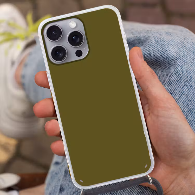 Dark - Olive - Groen Hoesje iPhone 16 Pro Max met koord klein 804 -sfeer3
