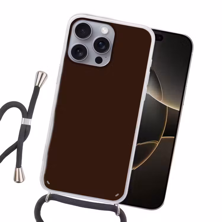 Dark - Chocolate - Bruin Hoesje iPhone 16 Pro Max met koord klein 804 -sfeer1