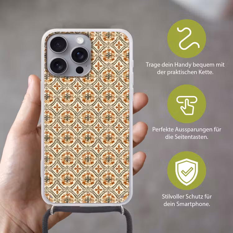 Elegant - Antiek - Kleurrijk Hoesje iPhone 16 Pro Max met koord klein 804 -sfeer2_DE