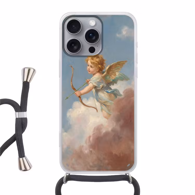 Engel - Pijl en boog - Mythologie - Klassiek Hoesje iPhone 16 Pro Max met koord klein -3d