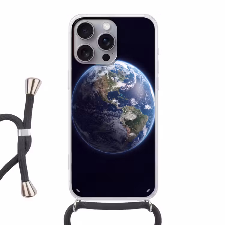 Handyhülle mit Band - Erde – Weltraum – Kosmos - Aarde - Ruimte - Kosmos Hoesje iPhone 16 Pro Max met koord klein