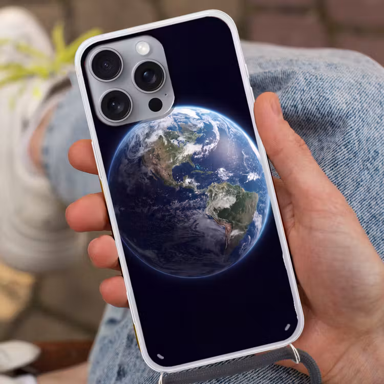 Handyhülle mit Band - Erde – Weltraum – Kosmos - Aarde - Ruimte - Kosmos Hoesje iPhone 16 Pro Max met koord klein