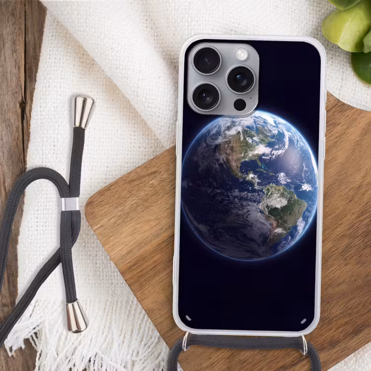 Handyhülle mit Band - Erde – Weltraum – Kosmos - Aarde - Ruimte - Kosmos Hoesje iPhone 16 Pro Max met koord klein