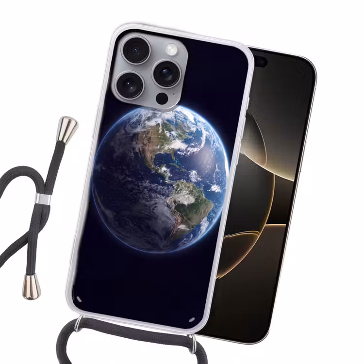Handyhülle mit Band - Erde – Weltraum – Kosmos - Aarde - Ruimte - Kosmos Hoesje iPhone 16 Pro Max met koord klein