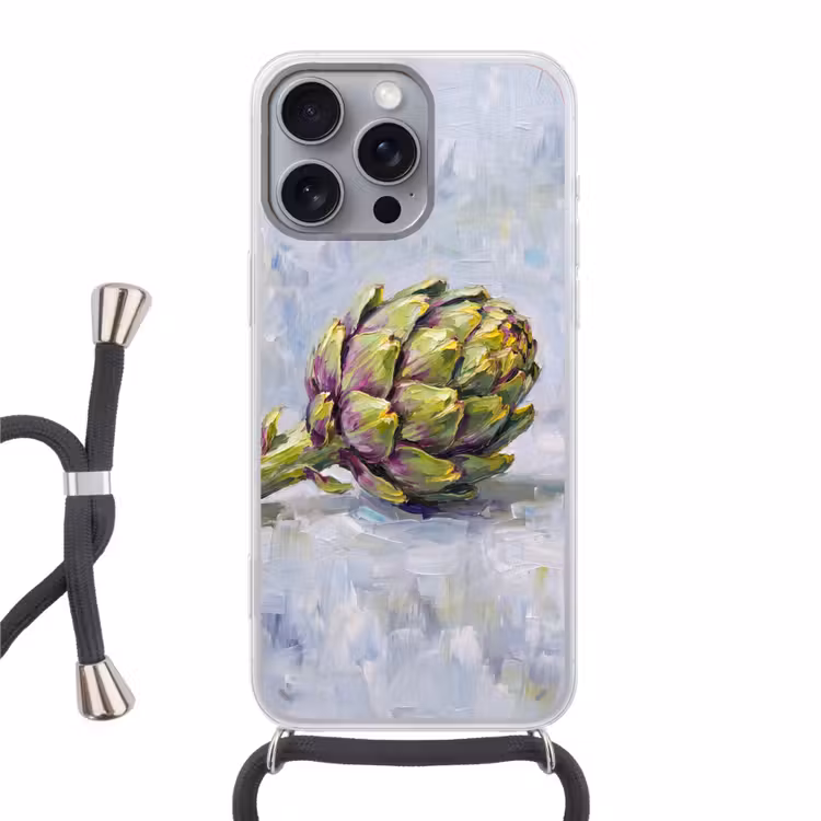 Handyhülle mit Band - Essen – Artischocke – Modern - Eten - Artisjok - Modern Hoesje iPhone 16 Pro Max met koord klein