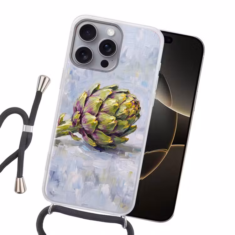 Handyhülle mit Band - Essen – Artischocke – Modern - Eten - Artisjok - Modern Hoesje iPhone 16 Pro Max met koord klein