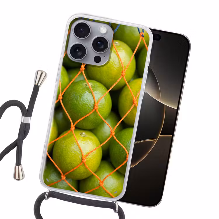 Eten - Net - Groen - Markt Hoesje iPhone 16 Pro Max met koord klein -sfeer1