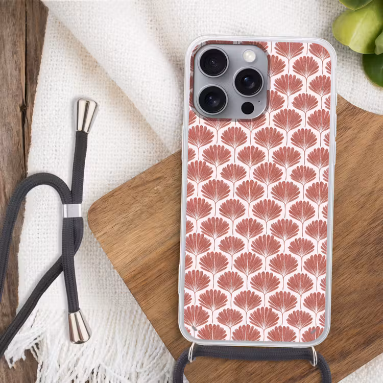 Waaier - Motief - Terra Hoesje iPhone 16 Pro Max met koord klein 804 -sfeer4