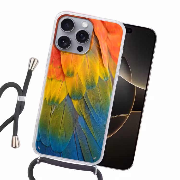 Veren - Ara - Kleurrijk Hoesje iPhone 16 Pro Max met koord klein -sfeer1