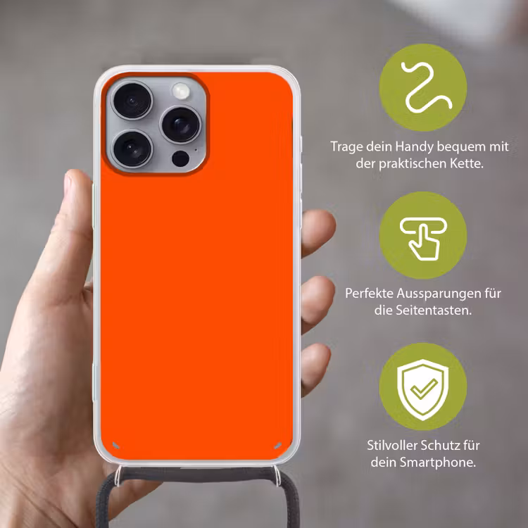 Fiery - Tangerine - Oranje Hoesje iPhone 16 Pro Max met koord klein 804 -sfeer2_DE