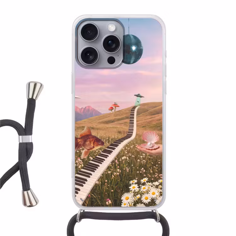Handyhülle mit Band - Fisch – Natur – Abstrakt - Vis - Natuur - Abstract Hoesje iPhone 16 Pro Max met koord klein
