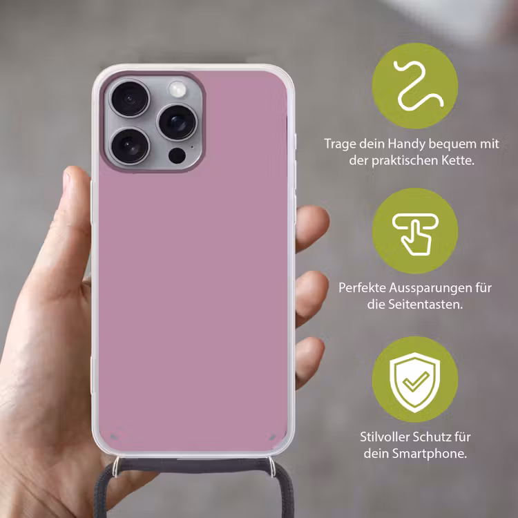 Lilac - Paars - Mauve Hoesje iPhone 16 Pro Max met koord klein 804 -sfeer2_DE