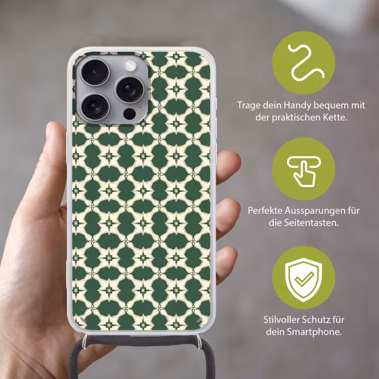 Tegel - Klassiek - Groen Hoesje iPhone 16 Pro Max met koord klein 804 -sfeer2_DE