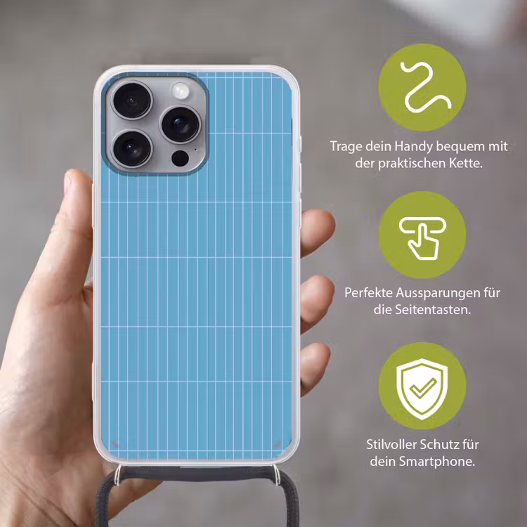 Tegel - Langwerpig - Patroon - Blauw Hoesje iPhone 16 Pro Max met koord klein 804 -sfeer2_DE