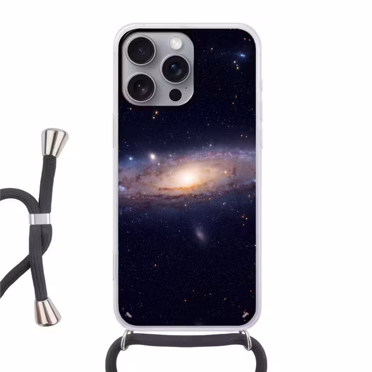 Handyhülle mit Band - Galaxie – Weltraum – Kosmos - Sterrenstelsel - Ruimte - Kosmos Hoesje iPhone 16 Pro Max met koord klein