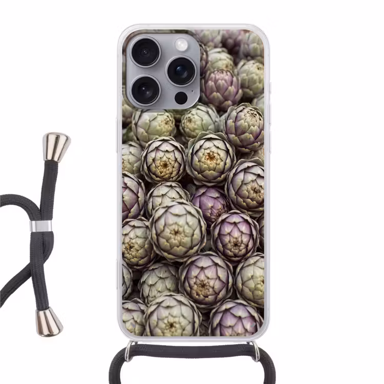 Handyhülle mit Band - Gemüse – Frisch – Essen - Groenten - Vers - Eten Hoesje iPhone 16 Pro Max met koord klein