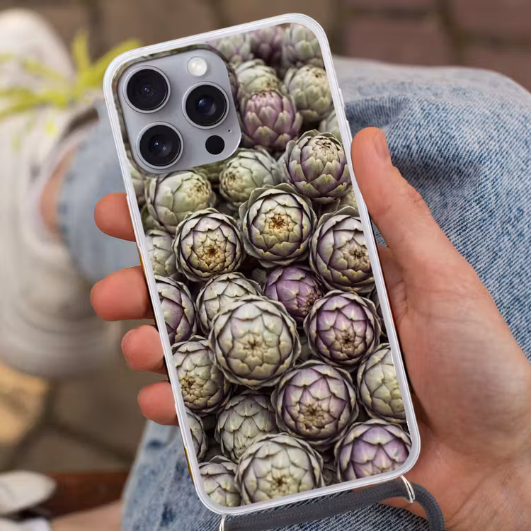 Handyhülle mit Band - Gemüse – Frisch – Essen - Groenten - Vers - Eten Hoesje iPhone 16 Pro Max met koord klein