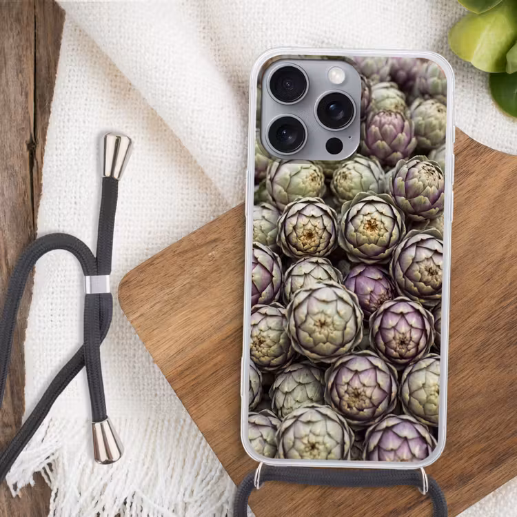 Handyhülle mit Band - Gemüse – Frisch – Essen - Groenten - Vers - Eten Hoesje iPhone 16 Pro Max met koord klein