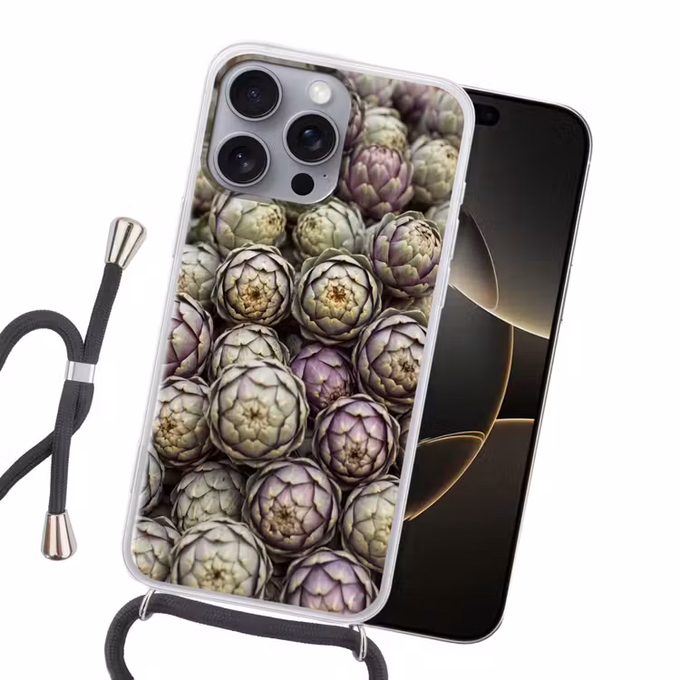 Handyhülle mit Band - Gemüse – Frisch – Essen - Groenten - Vers - Eten Hoesje iPhone 16 Pro Max met koord klein