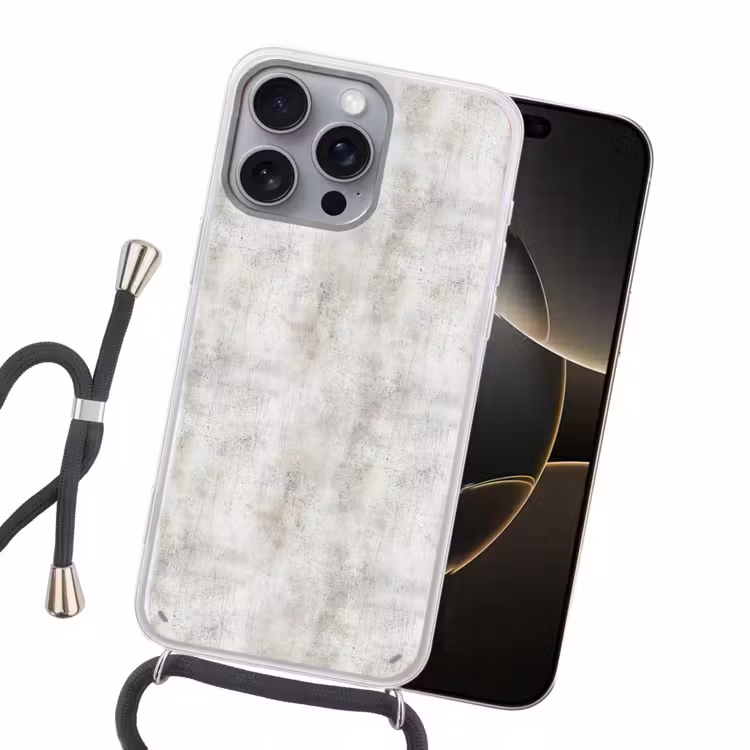 Grijs - Beton - Verweerd Hoesje iPhone 16 Pro Max met koord klein 804 -sfeer1