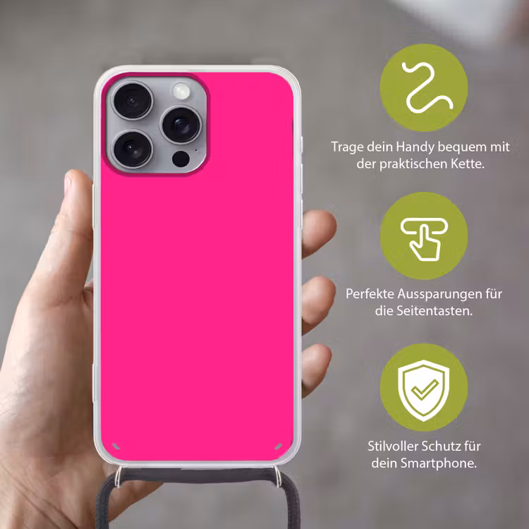 Hot - Fuchsia - Roze Hoesje iPhone 16 Pro Max met koord klein 804 -sfeer2_DE
