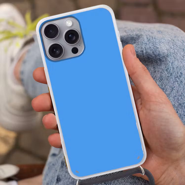 Bright - Azure - Blauw Hoesje iPhone 16 Pro Max met koord klein 804 -sfeer3