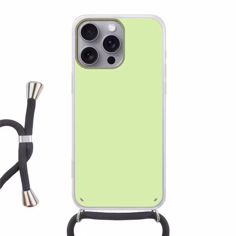 Light - Lime - Groen Hoesje iPhone 16 Pro Max met koord klein 804 -3d