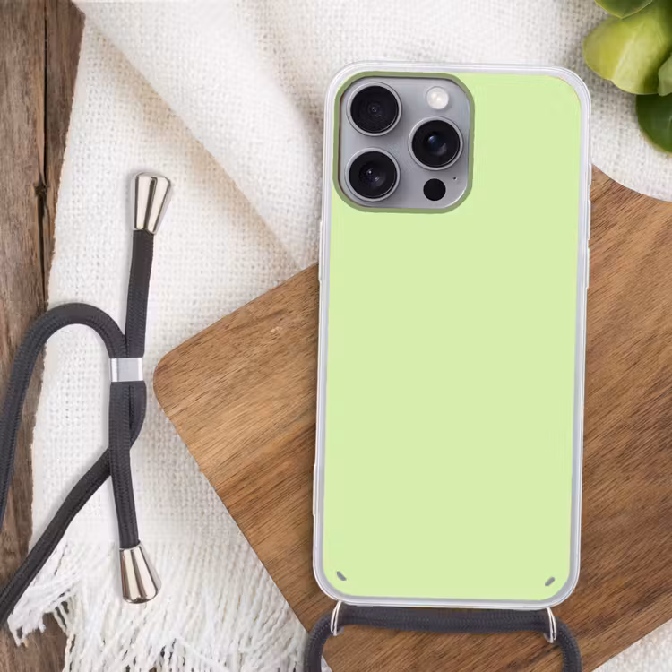 Light - Lime - Groen Hoesje iPhone 16 Pro Max met koord klein 804 -sfeer4