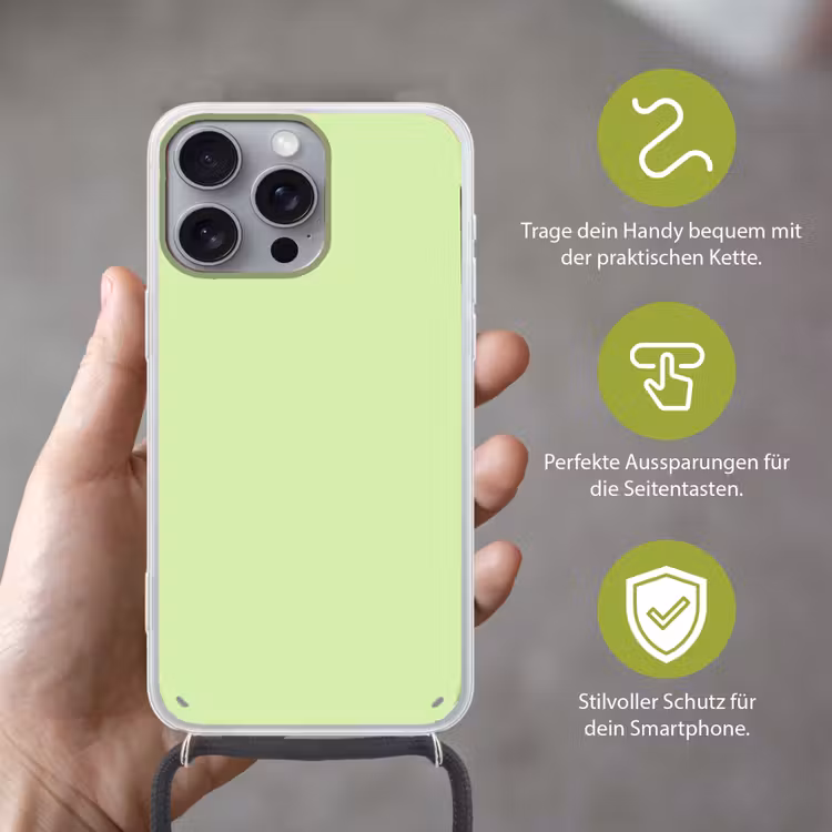 Light - Lime - Groen Hoesje iPhone 16 Pro Max met koord klein 804 -sfeer2_DE