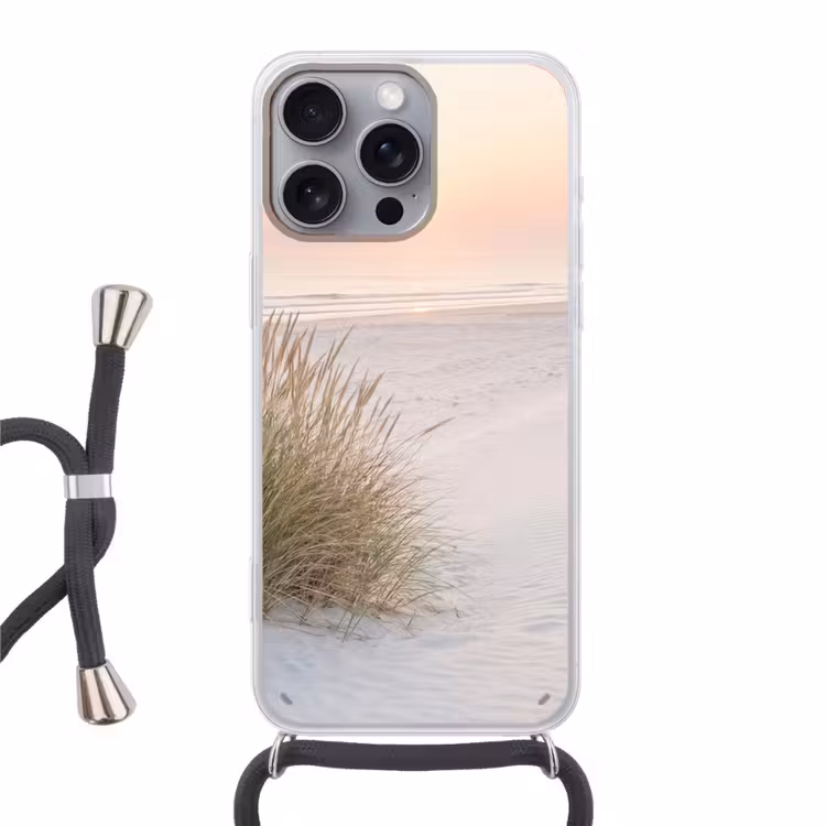 Horizon - Duinlandschap - Zand Hoesje iPhone 16 Pro Max met koord klein -3d